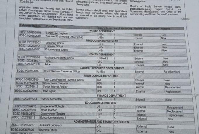 Bugweri DLG  external Advert